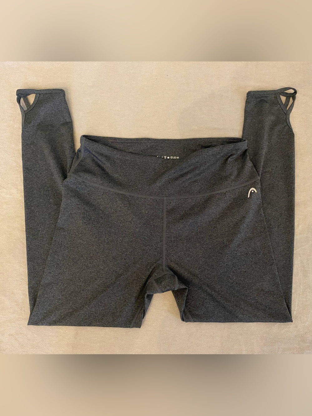 Head Dark Grey High-Waist Athletic Leggings Large